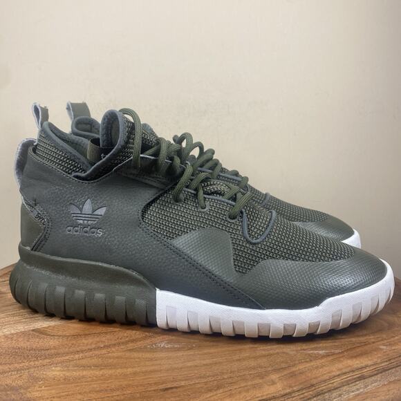 Adidas Tubular X Mens Cargo Green White Size 12 Casual Athletic Shoes AF6369 - Picture 1 of 9